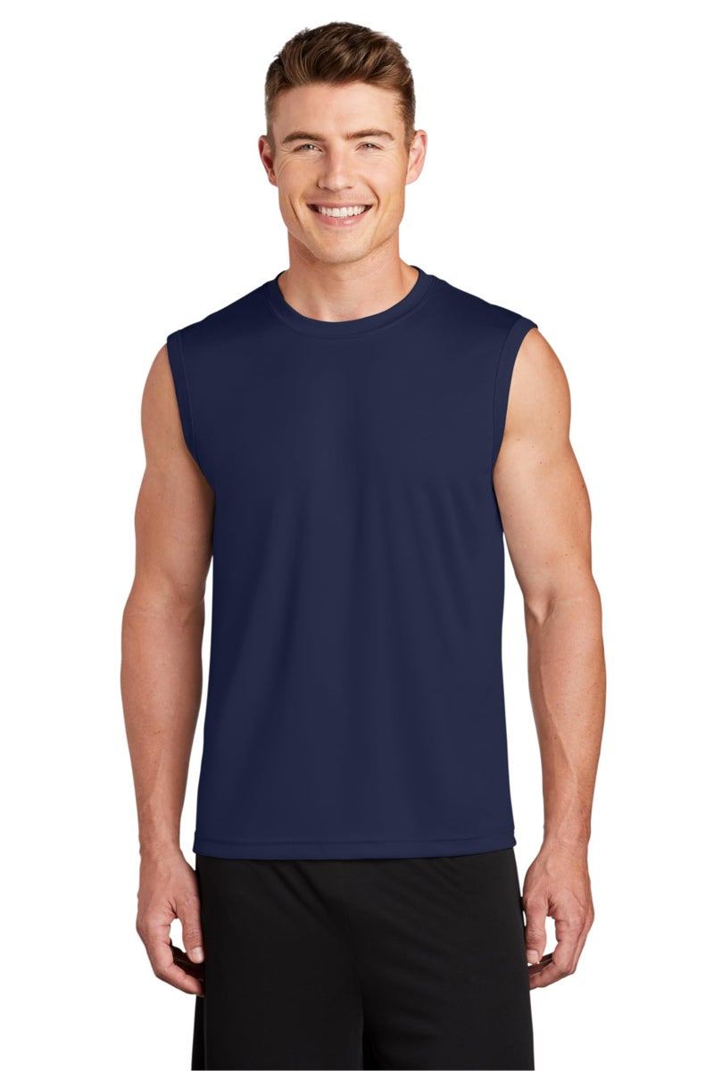 Clothe Co. Sleeveless Shirts for Men, Muscle Shirts for Men Dry Fit Tank Top, True Navy, M - Image 1